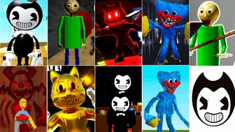 Roblox Cartoon Cat Vs poppy Playtime Vs Bendy Vs Baldi Basics Vs Flee The Facility All Jumpscares