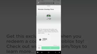 Giveaway to win this Monster Grumpy Face in Roblox #roblox #petsimulatorx #adoptme #robloxtrend