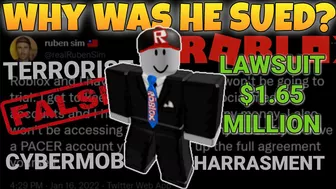 Why Was Ruben Sim SUED By Roblox?