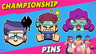 Brawl Stars Championship Pins | Edgar, Sprout & Rosa