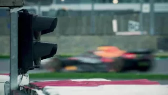 Max Verstappen drives the Oracle Red Bull Racing RB18 for the first time