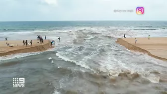 Surfers save man from being washed out at Sydney beach | 9 News Australia