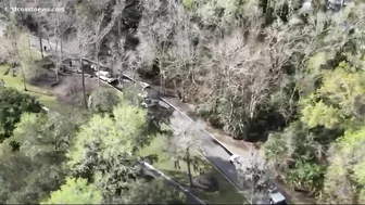 Jacksonville Beach police search wooded area for evidence in homicide