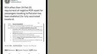 Pakistan Travel Update | PCR report for passengers travelling to Pakistan has been abolished