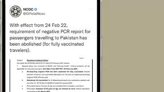 Pakistan Travel Update | PCR report for passengers travelling to Pakistan has been abolished