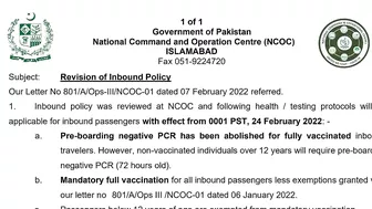 NCOC release traveling advisory for International Travelers | Traveling to Pakistan | Saudi Info