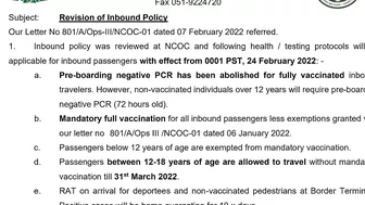 NCOC release traveling advisory for International Travelers | Traveling to Pakistan | Saudi Info