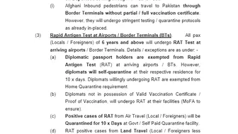 NCOC release traveling advisory for International Travelers | Traveling to Pakistan | Saudi Info