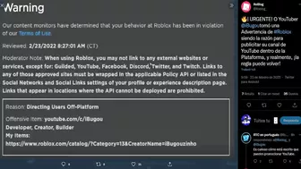 ¡AHORA ROBLOX TE PUEDE BANEAR SI HACES ESTO!⚠️*ten cuidado* (Noticias)