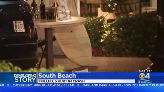 One Dead, Six Hurt After Car Drove Into Diners At Miami Beach Restaurant