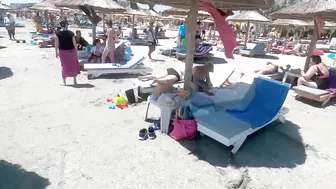 Part 3 Plaja Barrels Pub Beach, Relaxation, Sea, Sun, 4K video, Bikini Beach, Romania Mamaia Beach.