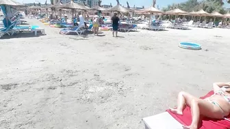 Part 3 Plaja Barrels Pub Beach, Relaxation, Sea, Sun, 4K video, Bikini Beach, Romania Mamaia Beach.