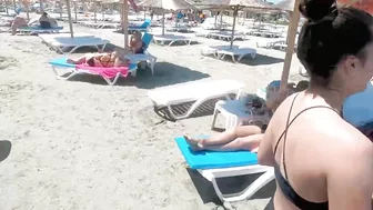 Part 3 Plaja Barrels Pub Beach, Relaxation, Sea, Sun, 4K video, Bikini Beach, Romania Mamaia Beach.