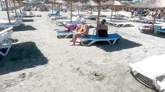 Part 3 Plaja Barrels Pub Beach, Relaxation, Sea, Sun, 4K video, Bikini Beach, Romania Mamaia Beach.