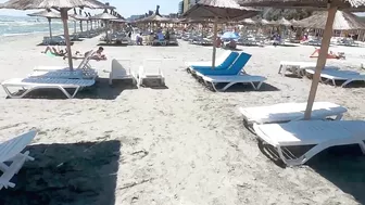 Part 3 Plaja Barrels Pub Beach, Relaxation, Sea, Sun, 4K video, Bikini Beach, Romania Mamaia Beach.