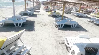 Part 3 Plaja Barrels Pub Beach, Relaxation, Sea, Sun, 4K video, Bikini Beach, Romania Mamaia Beach.