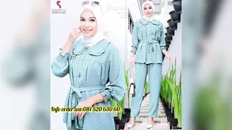 model gamis elegant dan setelan tunik terbaru 2022