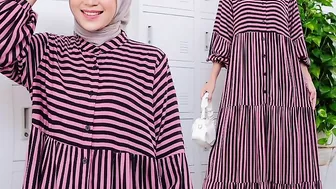 model gamis elegant dan setelan tunik terbaru 2022