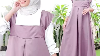 model gamis elegant dan setelan tunik terbaru 2022