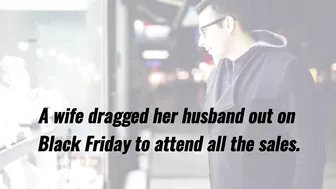 Funny Joke-A wife and husband were out on Black Friday hitting the sales, when he went missing