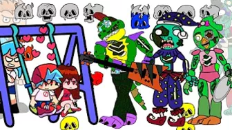 Zombie Apocalypse in Games : FNF Heroes vs Zombies FNaF Security Breach Characters (FNF Animation)