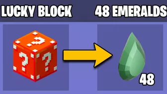 Lucky Block Gave me 48 Emeralds! Roblox Bedwars