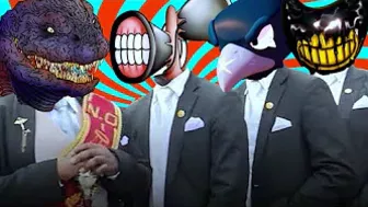 Godzilla & Siren Head & Bendy & Brawl Stars Crow - Coffin Dance meme (Remix)