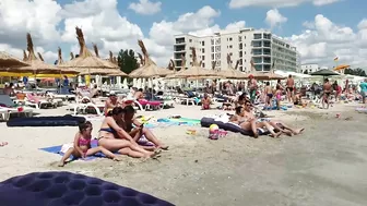 Plaja Yaki Beach 4K August Sun Summer Party Fun  Romania Constanta Mamaia Beach.