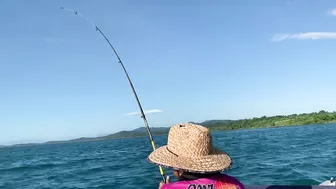 Ros caught a Fish at Mission Beach