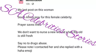 Another warning ⚠️ a blonde SA female Celebrity.  You won't believe her response