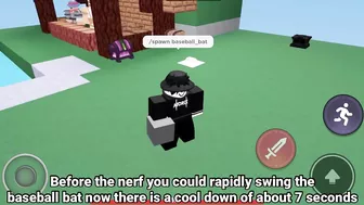 baseball bat got nerfed in roblox bedwars…