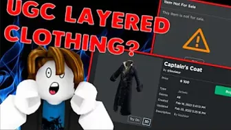 UGC CREATORS CAN MAKE LAYERED CLOTHING?(Roblox Layered Clothing)