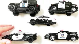 Various Diecast Police Models | Welly Model Cars and SUVs | 4K | Jan and Toys