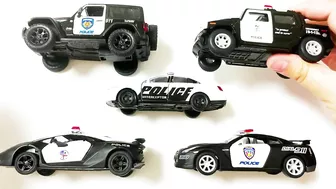 Various Diecast Police Models | Welly Model Cars and SUVs | 4K | Jan and Toys