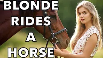 Funny Jokes - The Blonde Learns To Ride A Horse.