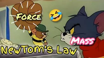 Newtom's Law Comedy????|Real Examples of Newton's law|Tom and Jerry funny