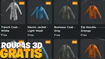 NOVAS ROUPAS 3D DE GRAÇA NO ROBLOX!