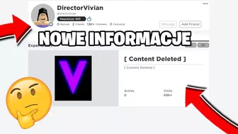 NOWE INFORMACJE ODNOŚNIE HAKERA DIRECTOR VIVIAN | ROBLOX HAKERZY!