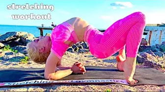 Stretches contortion. Gymnastics, yoga Beginners. yoga challenge on stretching for flexibility