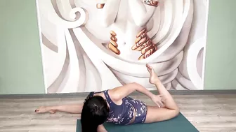 Yoga Art - stretching legs at home