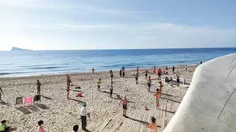 BENIDORM ???????? PONIENTE BEACH MORNING TIME MARCH 2022 Costa Blanca Spain Walking Tour 4K