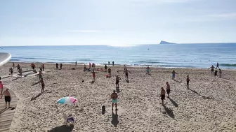 BENIDORM ???????? PONIENTE BEACH MORNING TIME MARCH 2022 Costa Blanca Spain Walking Tour 4K