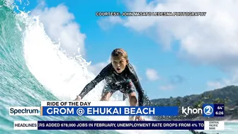 The future of Hawaii surfing over Ehukai Beach