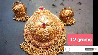 latest gold earrings and locket set models // with weight// today gold rates ????