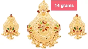 latest gold earrings and locket set models // with weight// today gold rates ????