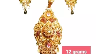 latest gold earrings and locket set models // with weight// today gold rates ????