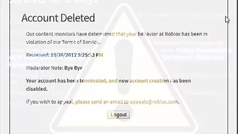 i got banned on roblox