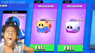 IShowSpeed Reaction When Seeing Free Boxes???? - Brawl Stars