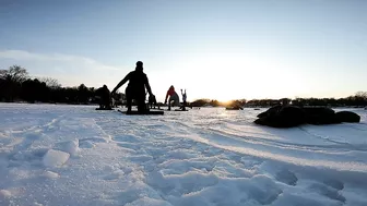 Ice Yoga on Crooked Lake