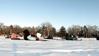 Ice Yoga on Crooked Lake